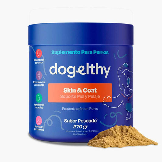 DOGELTHY - Suplemento Para Perro Adulto Piel Y Pelaje Sabor Pescado 270 g