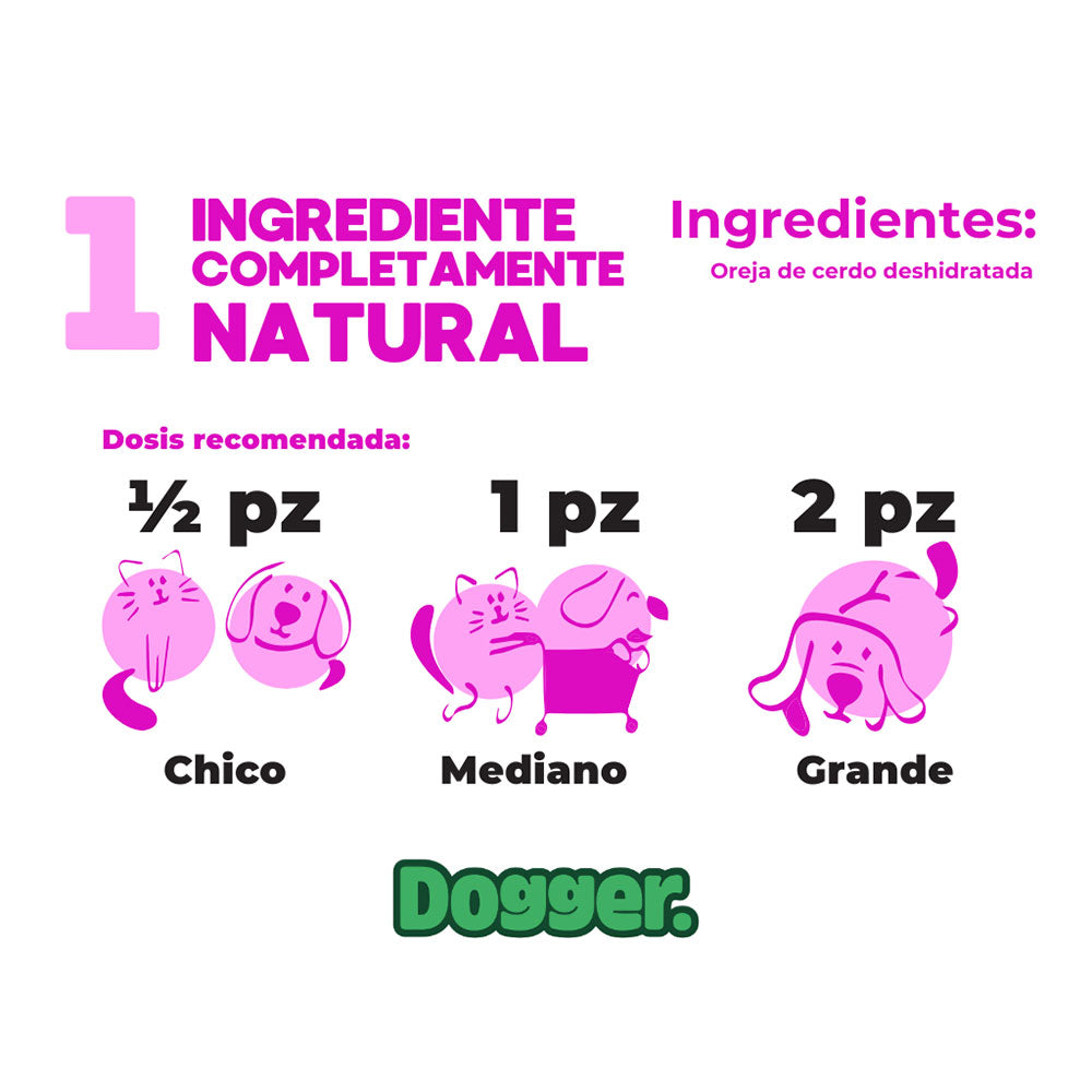 DOGGER - Premio Oreja De Cerdo Para Perro