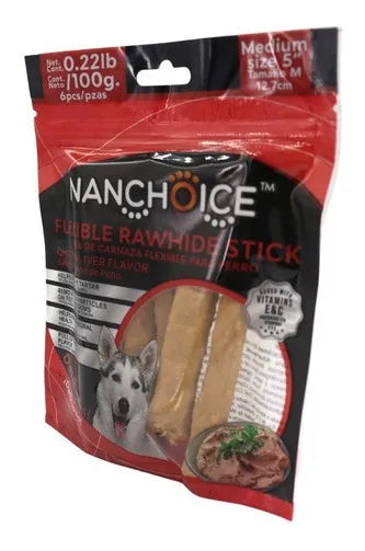Nanchoice Palitos P/Perro Higado Pollo 6 Pzas