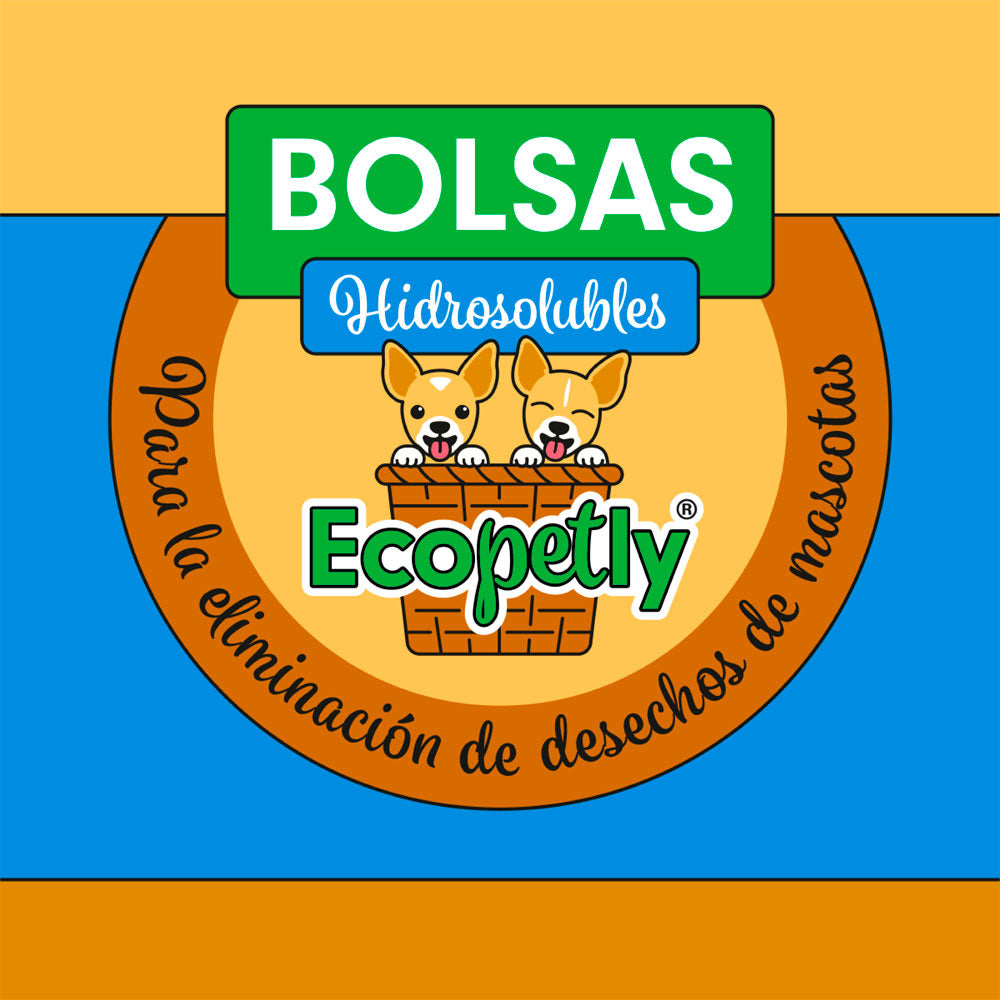 ECOPETLY -  Caja Con 30 Bolsas Para Heces De Perro Hidrosolubles En Wc