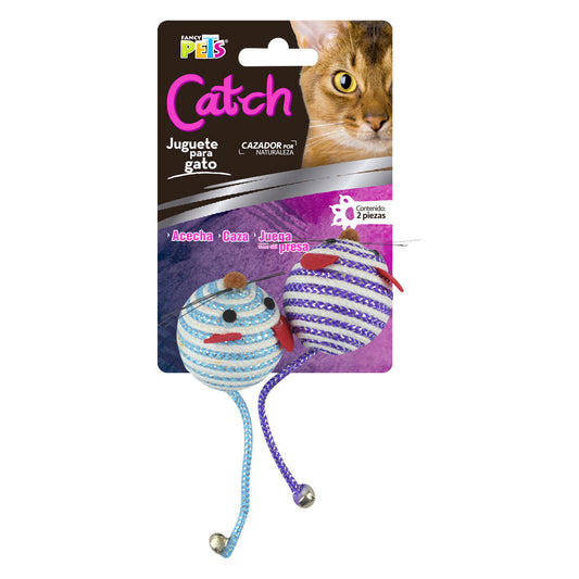 FANCY PETS - Juguete De 2 Ratones Catch Para Gato