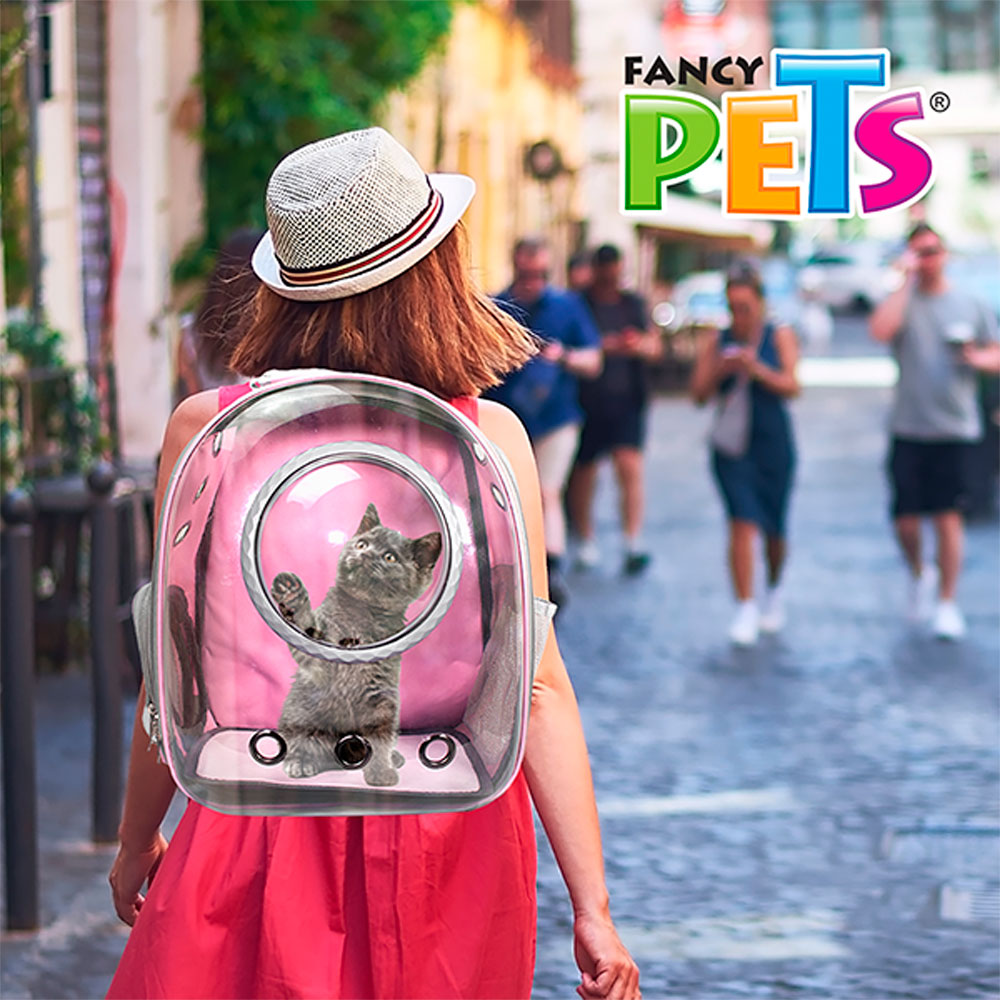 FANCY PETS - Mochila Burbuja Para Mascotas Color Rosa