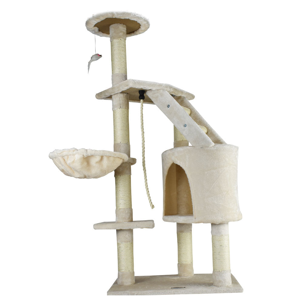 FANCY PETS - Mueble Rascador Con Casa y Hamaca Para Gato 120 Cm