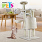 FANCY PETS - Mueble Rascador Con Casa y Hamaca Para Gato 120 Cm