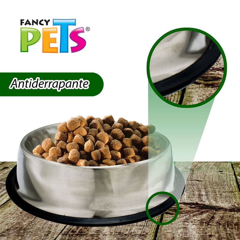 FANCY PETS - Plato De Acero Para Mascotas