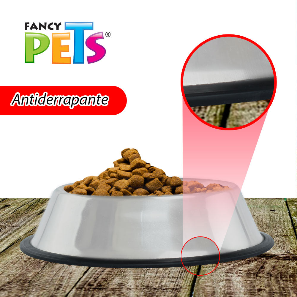 FANCY PETS - Plato De Acero Para Perro 907 G