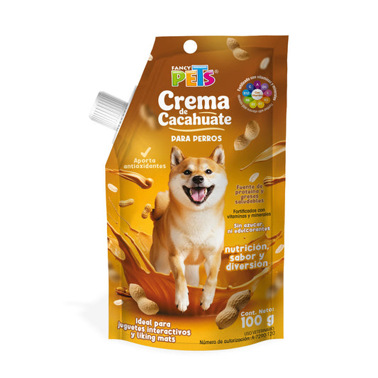 FANCY PETS - Snack Crema De Cacahuate Para Perros 100 g