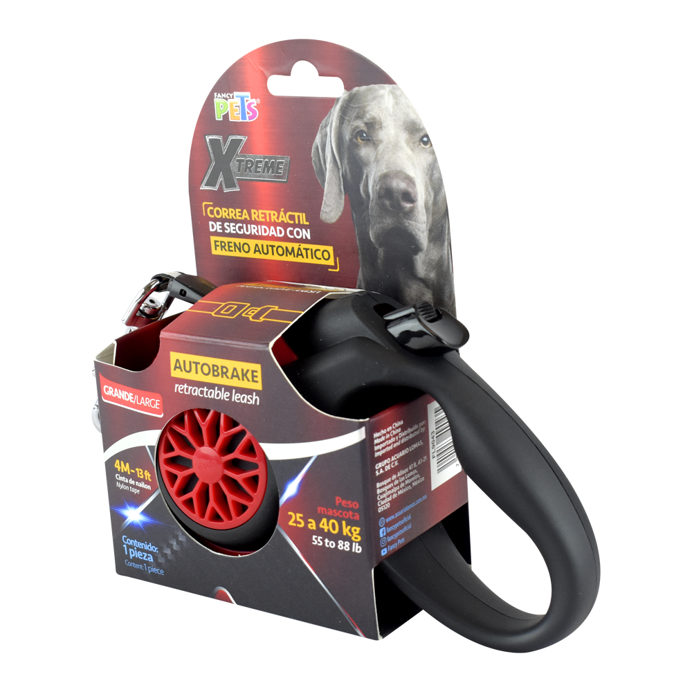 FANCY PETS - Correa Retractil Para Perro Gde 5 M (25 A 40 Kg)