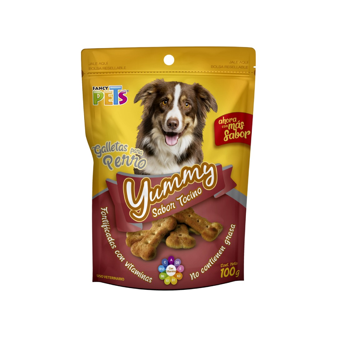 FANCY PETS - Premios Para Perro Galletas Yummy Sabor Tocino