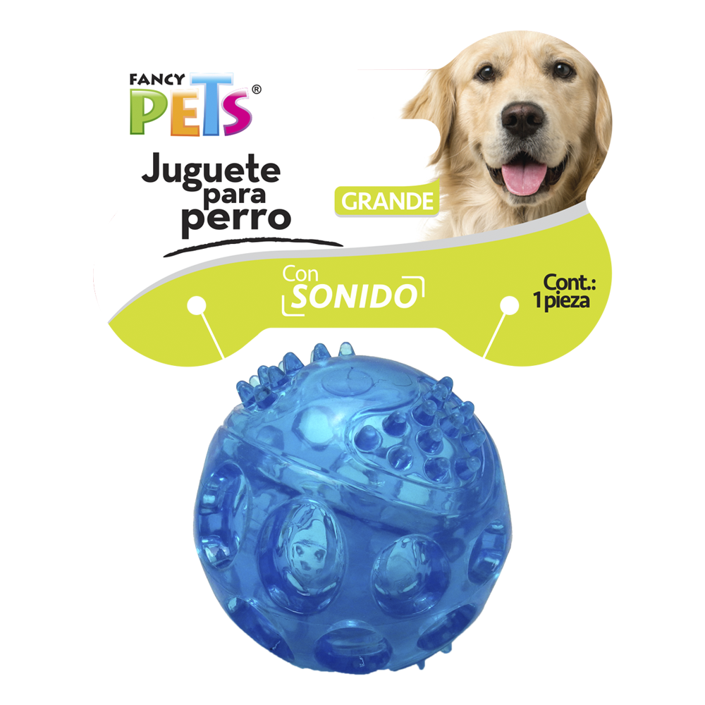 FANCY PETS - Pelota Para Perro Flexible Con Sonido Gde