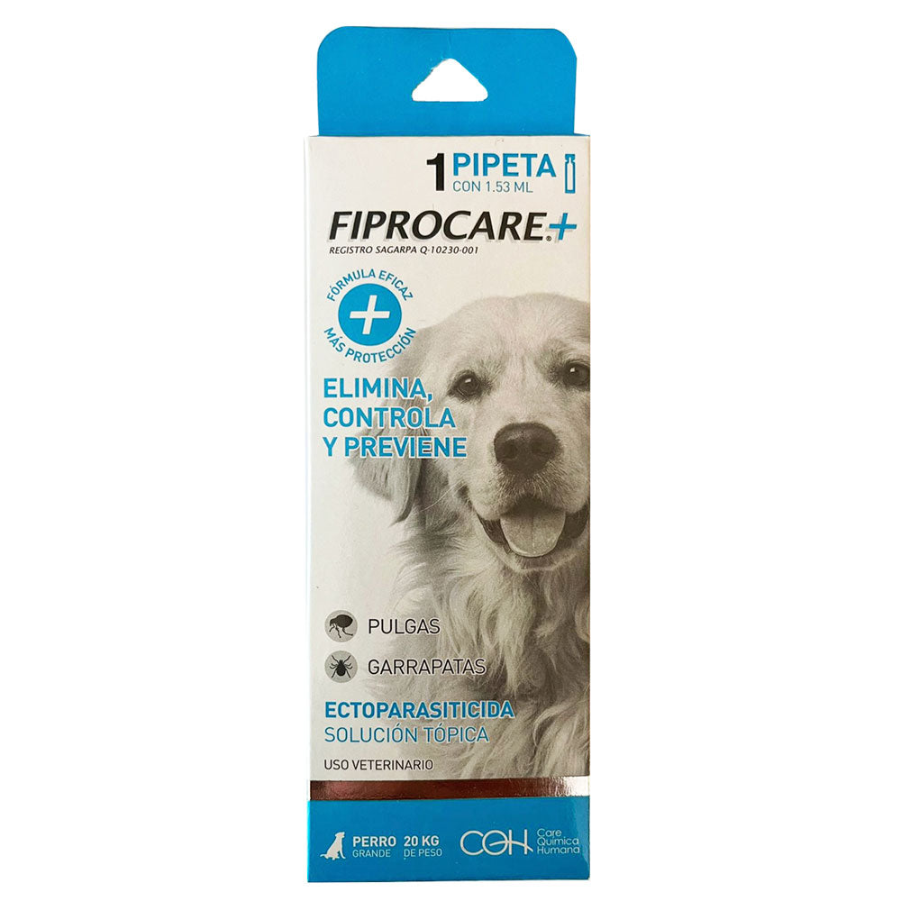 FIPROCARE - Pipeta Antipulgas Para Perro Gde 1 Pza