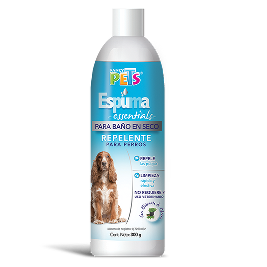 FANCY PETS - Espuma Para Baño En Seco Repelente 300 Gr Espuma Estetica Chico