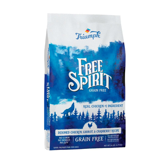 FREE SPIRIT - Alimento Para Perro Sabor Pollo, Zanahoria y Arándanos 11.8 Kg