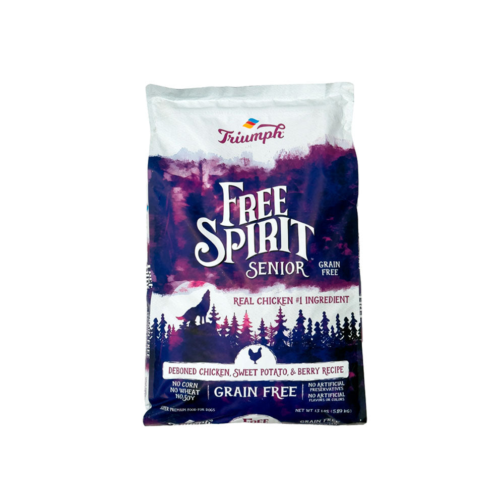 FREE SPIRIT - Alimento Para Perro Senior Sabor Pollo, Camote y Frutos 5.9 Kg