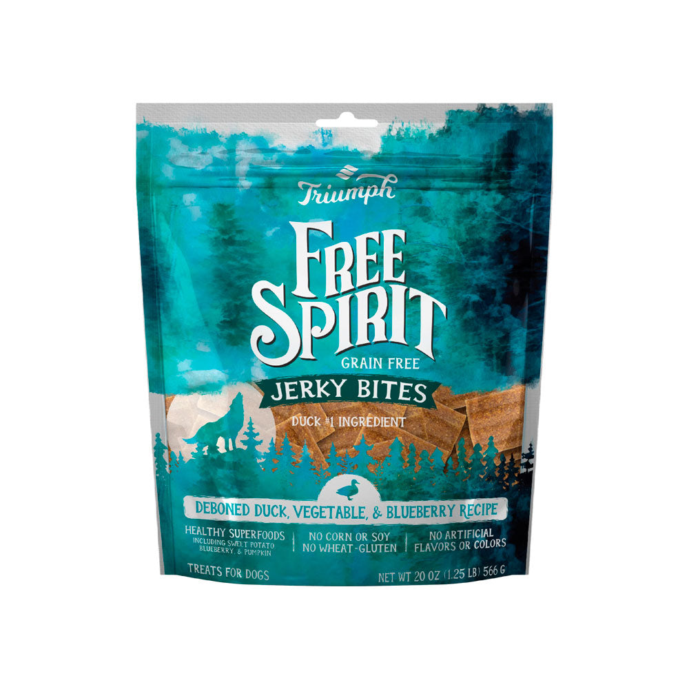 FREE SPIRIT - Premios Para Perro Sabor Pato, Chícharo y Mora Azul 566 g