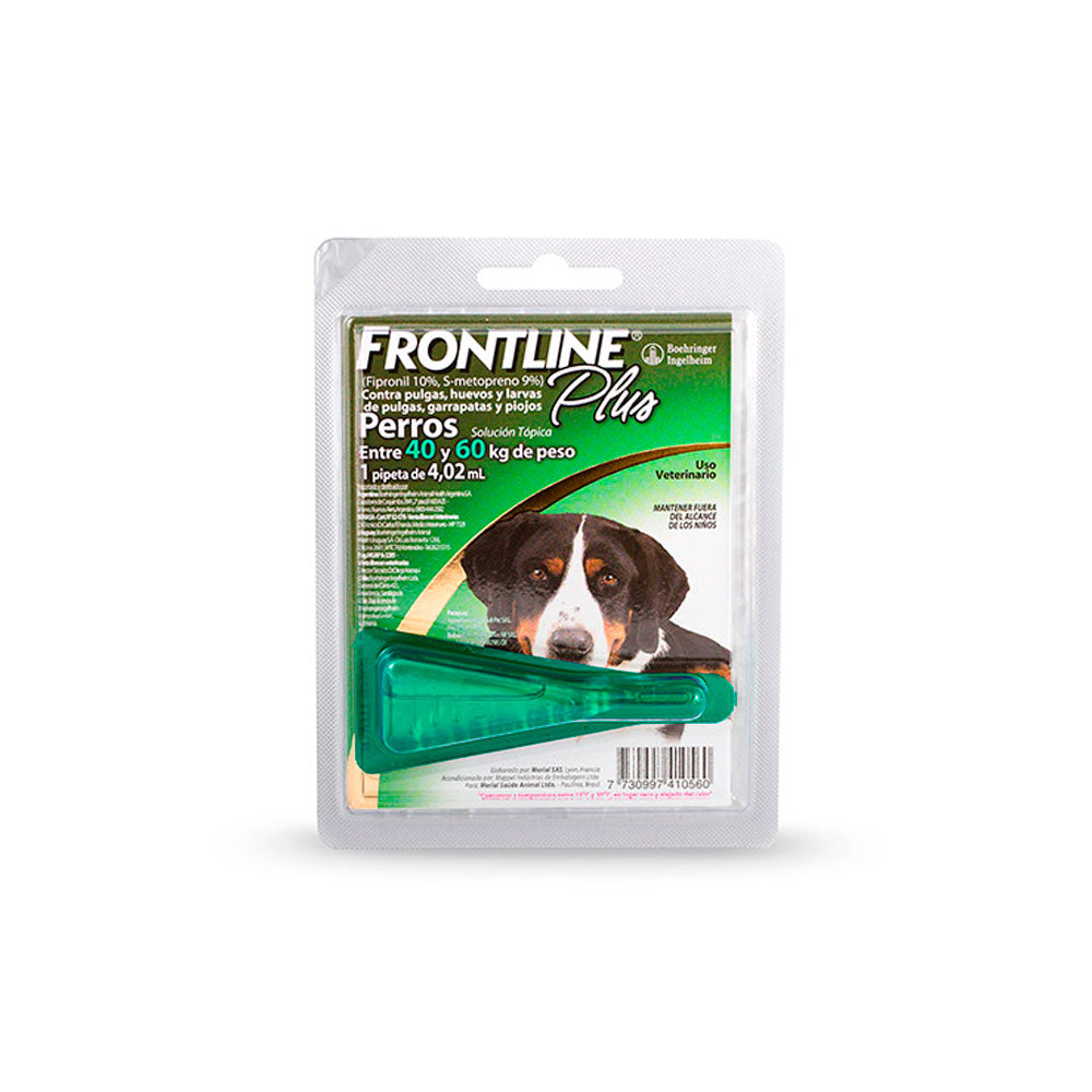FRONTLINE PLUS - Pipeta Antipulgas Para Perro 40 a 60 Kg XGde