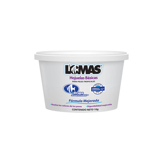 GRUPO LOMAS - Alimento Para Peces Hojuelas Básicas 10 g