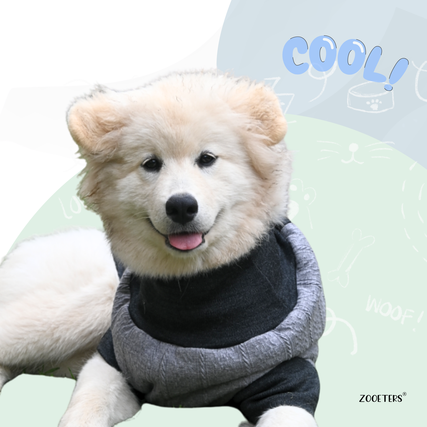 ZOOETERS - Suéter Liso Color Gris Para Perro T10