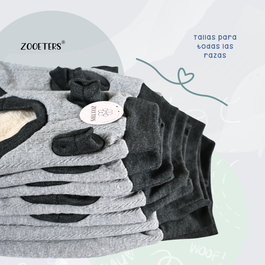 ZOOETERS - Suéter Liso Color Gris Para Perro T2