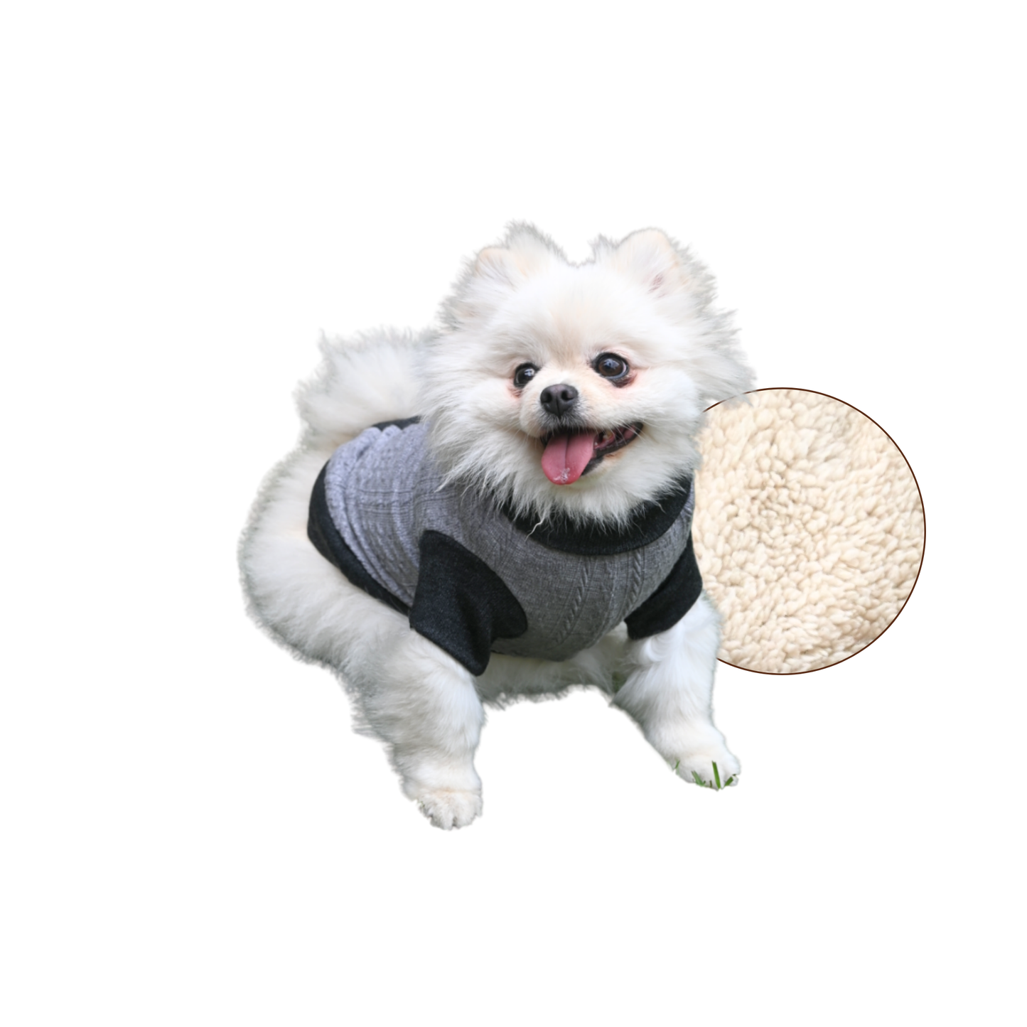 ZOOETERS - Suéter Liso Color Gris Para Perro T2