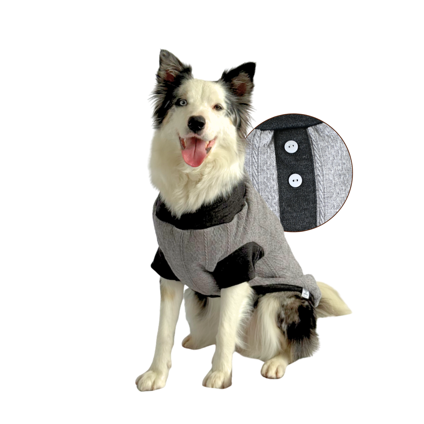 ZOOETERS - Suéter Liso Color Gris Para Perro T10