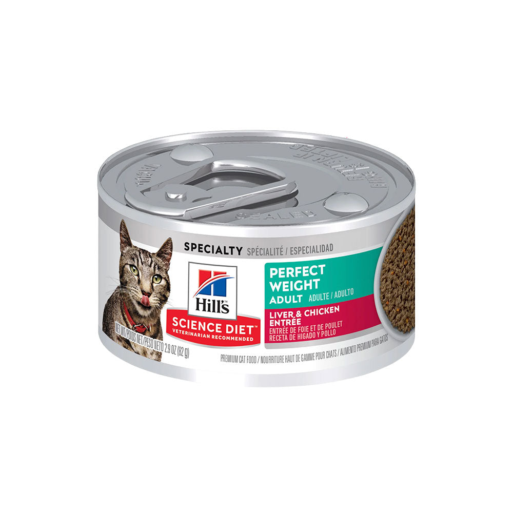 HILL'S SCIENCE DIET - Alimento Húmedo En Lata Para Gato Perfect Weight Control de Peso 82 g