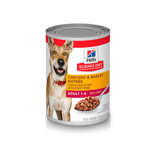 HILL'S SCIENCE DIET - Alimento Húmedo En Lata Para Perro Adulto Receta Pollo Y Cebada 370 g