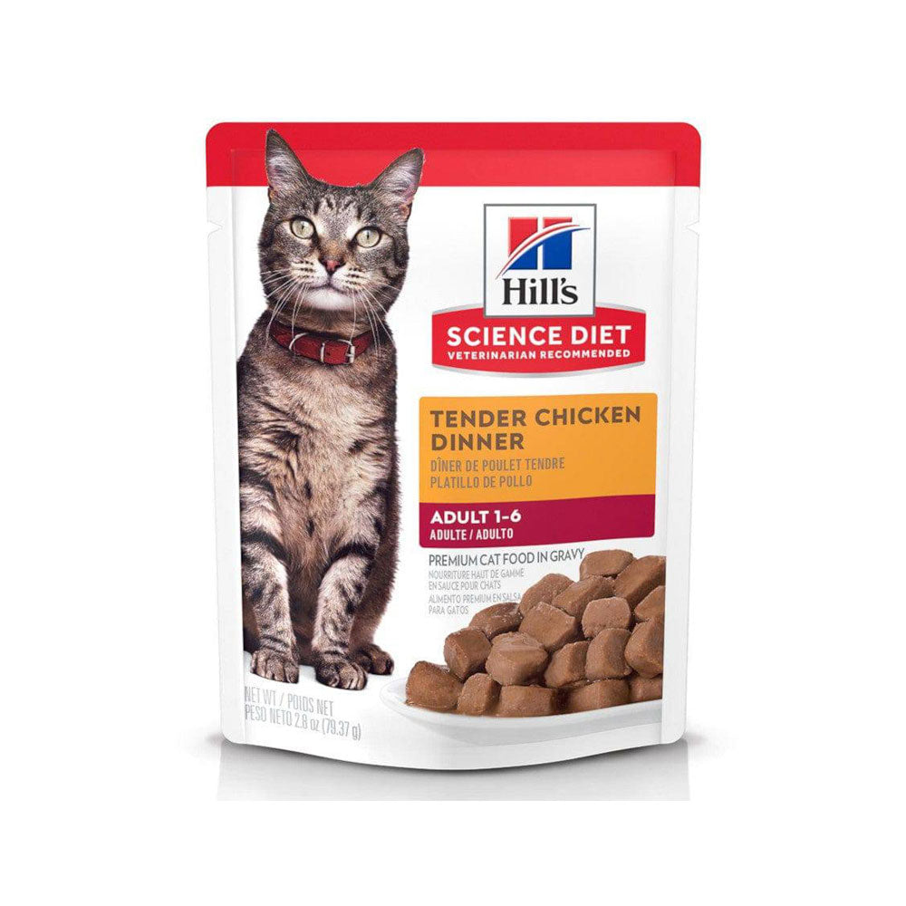 HILL'S SCIENCE DIET - Alimento Húmedo En Sobre Para Gato Sabor Pollo 79 g