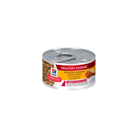 HILL'S SCIENCE DIET - Healthy Cuisine Alimento Húmedo En Lata Para Gato Adulto Receta Pollo Y Arroz 79 g