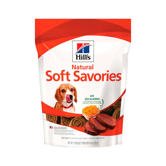 HILL'S SCIENCE DIET - Natural Soft Savories Premios Para Perro Res Y Chedar 230 g