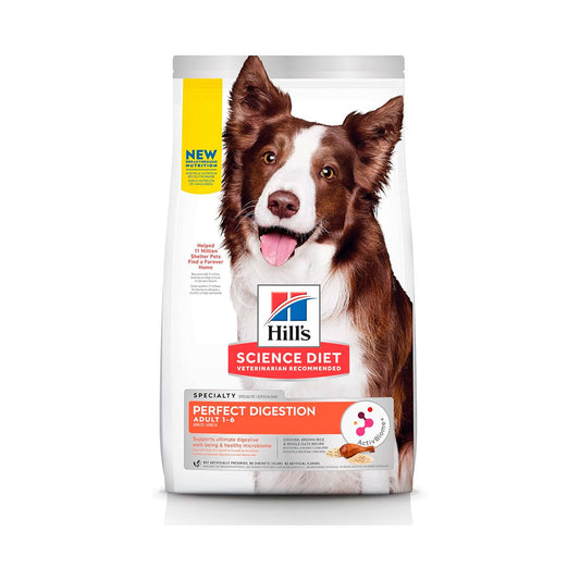 HILL'S SCIENCE DIET - Perfect Digestion Alimento Seco Para Perro Adulto Problemas Digestivos 5.4 Kg