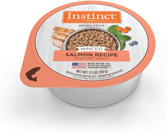 INSTINCT - Minced Cup Alimento Húmedo Para Gato Sabor Salmon 99 g