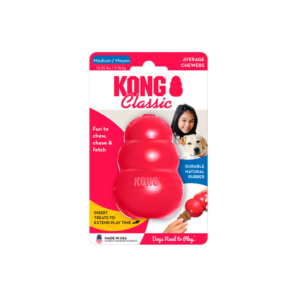KONG - Juguete Para Perro Caucho Clásico Med