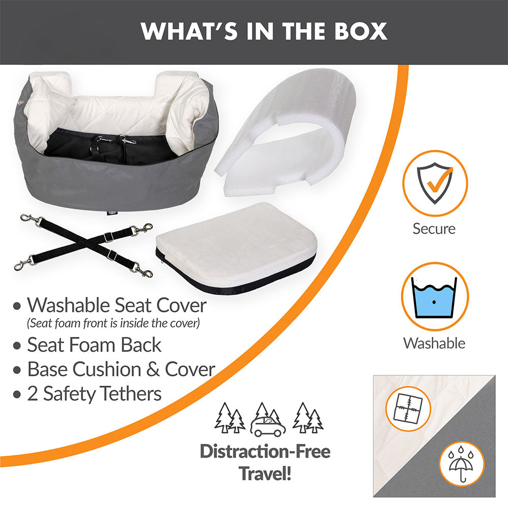 K&H - Cama Asiento Gris Para Perro 56x11x36 Cm