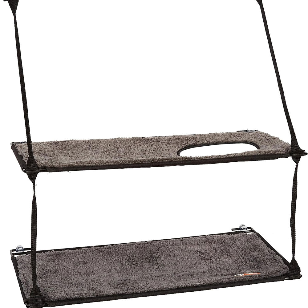 K&H - Cama Doble Para Gato En Ventana Color Gris 31X59 Cm