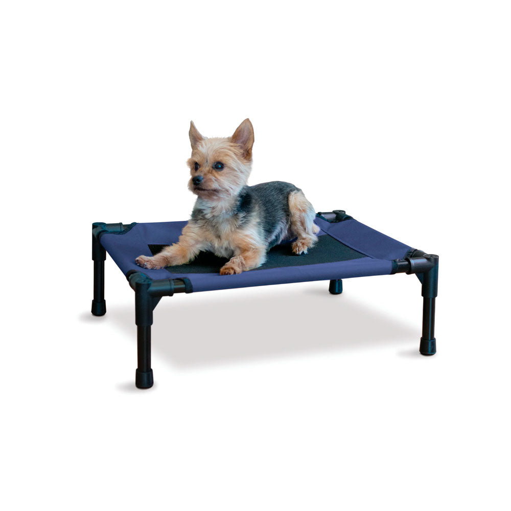 K&H - Cama Elevada Azul Marino Para Perro CH 43 x 16 x 18 cm