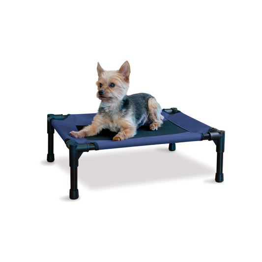 K&H - Cama Elevada Azul Marino Para Perro CH 43 x 16 x 18 cm