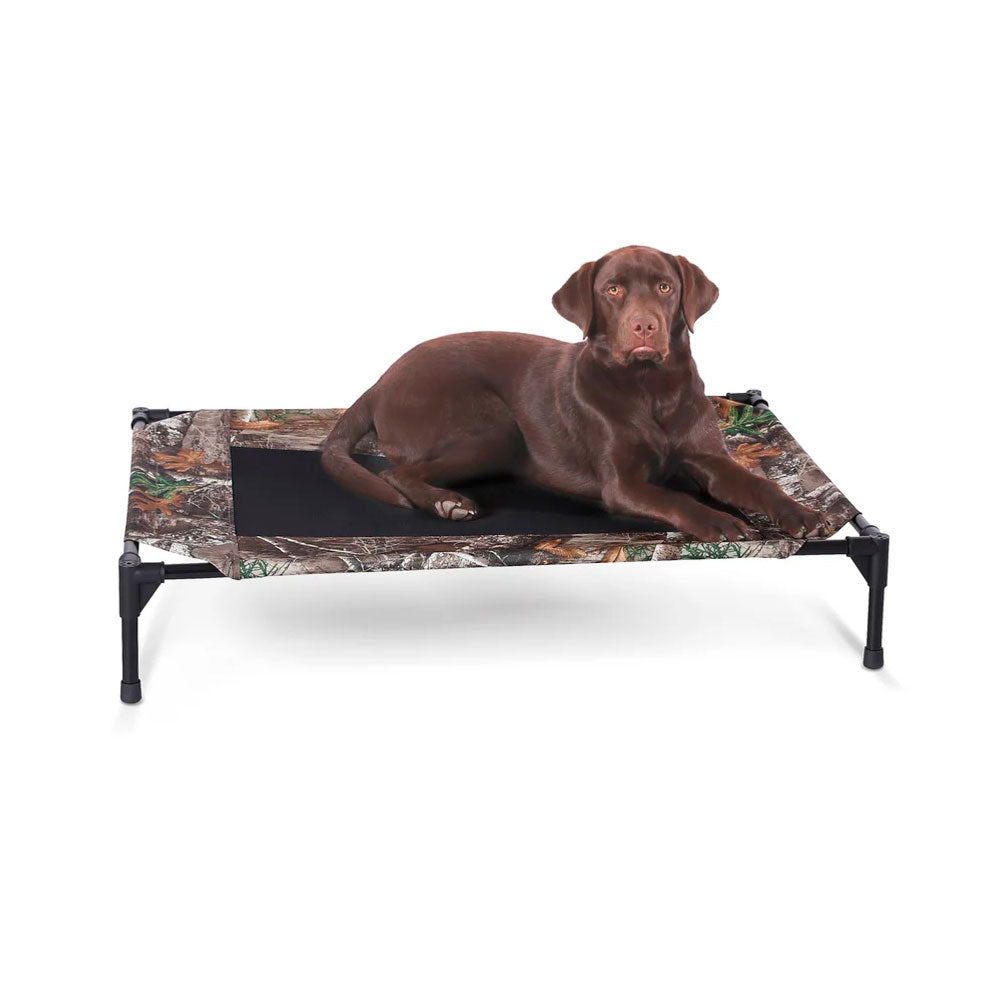 K&H - Cama Elevada Camuflaje Para Perro MED 64 x 51 x 18 cm