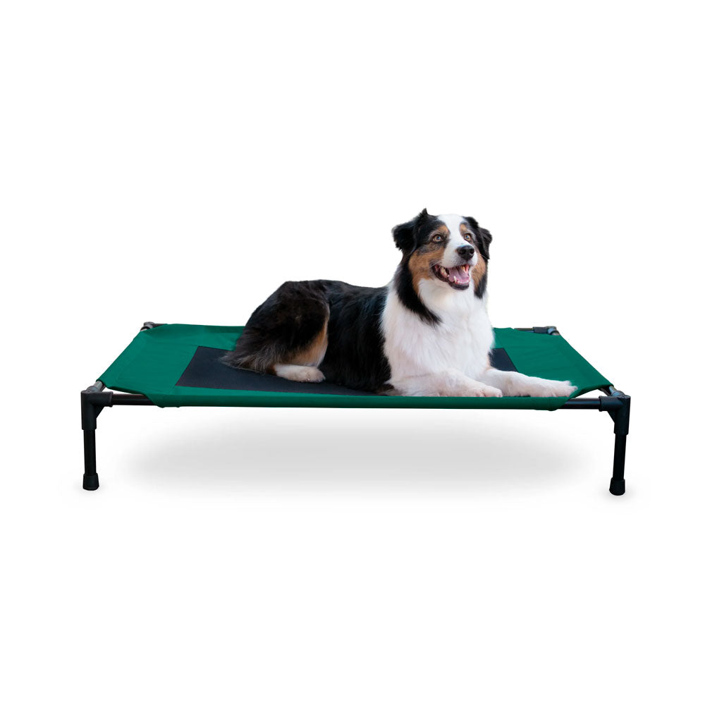 K&H - Cama Elevada Verde Para Perro XGDE 81 x 127 x 23 cm