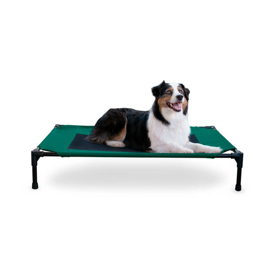 K&H - Cama Elevada Verde Para Perro XGDE 81 x 127 x 23 cm