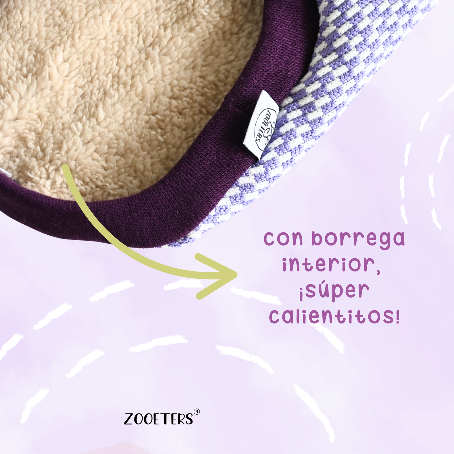 ZOOETERS - Suéter Cuadritos Color Lila Para Perro T4