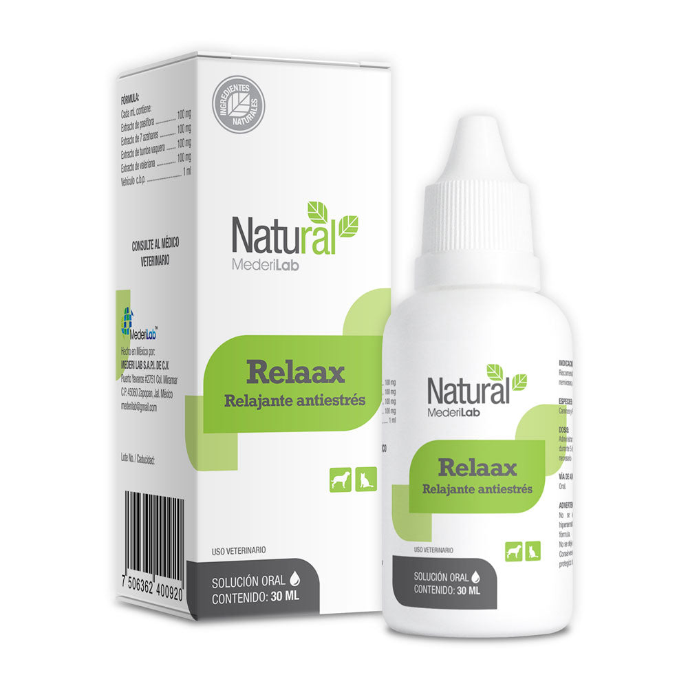 MEDERILAB - Calmante Natural Relaax Para Perro Y Gato 30 ml
