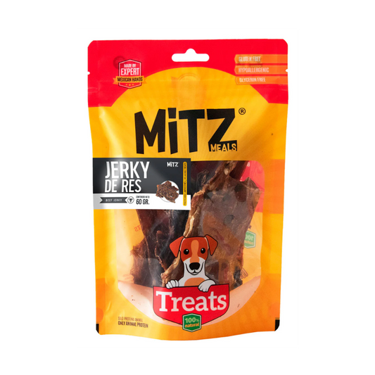 MITZ MEALS - Premios Para Perro Jerky De Res 2 Pzas