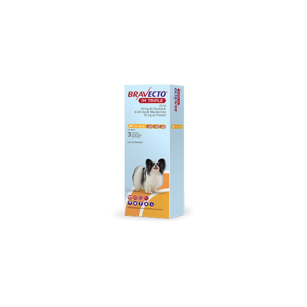 MSD BRAVECTO - Tableta Antipulgas Para Perro 1 M Triple