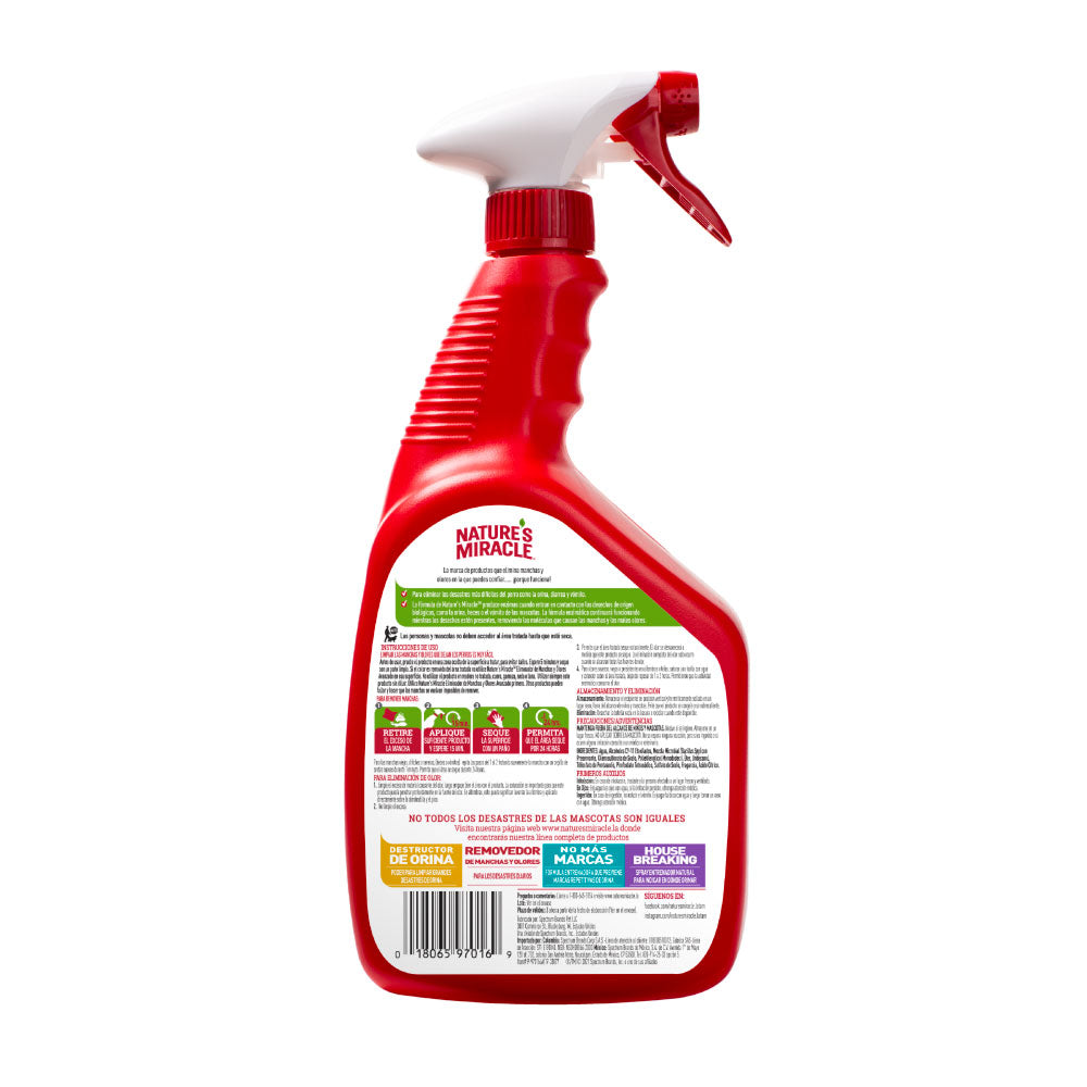 NATURES MIRACLE - Eliminador De Manchas y Olores Para Perro 946 ml