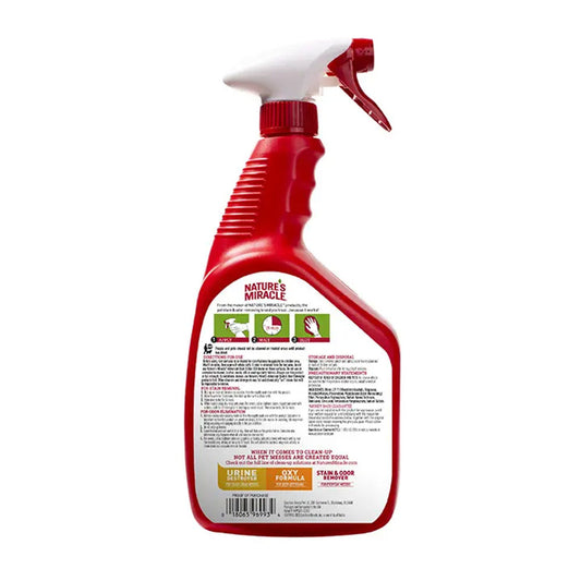 NATURES MIRACLE - Spray Removedor De Manchas y Olores De Gato Aroma Limón 946 ml