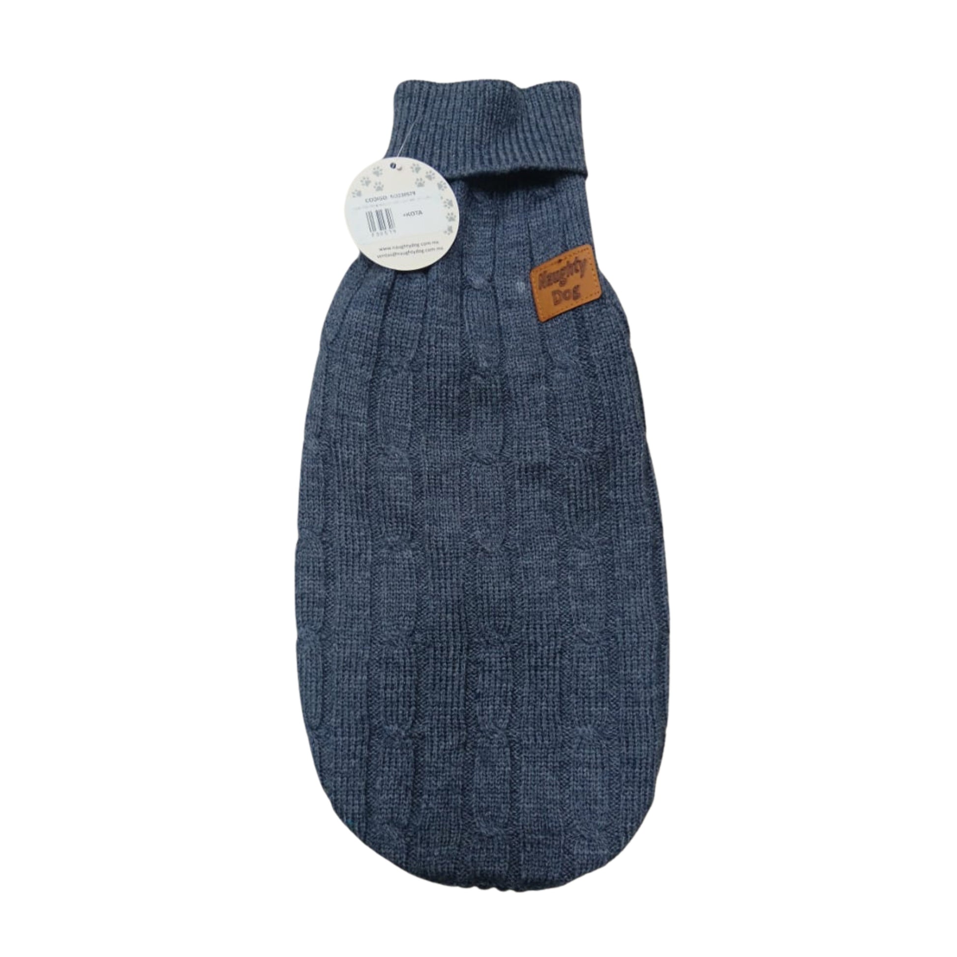 Naughty Dog Sueter Trenzado 23 Gris Oxford 7J71C Md