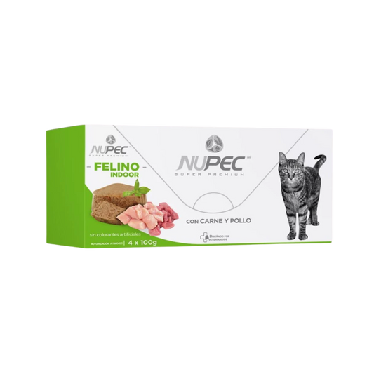 Nupec Latas P/Gato Adulto Indoor 4 Pzas De 100 G Humedo Indoor