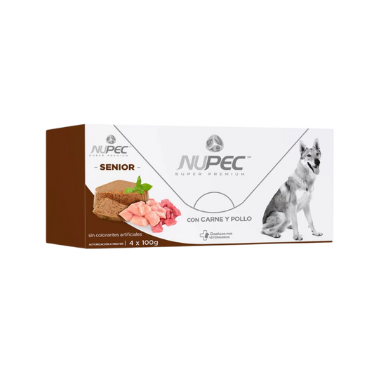 Nupec Latas P/Perro Senior 4 Pzas De 100 G Humedo Mantenimiento