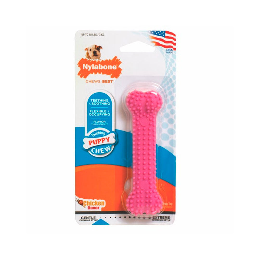 NYLABONE - Juguete Forma de Hueso Para Cachorro Rosa